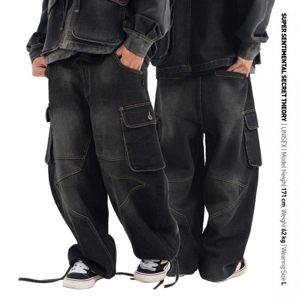 SSSVG Super Sentimental Secret Savage The Washed Black Astral Ranger Pants